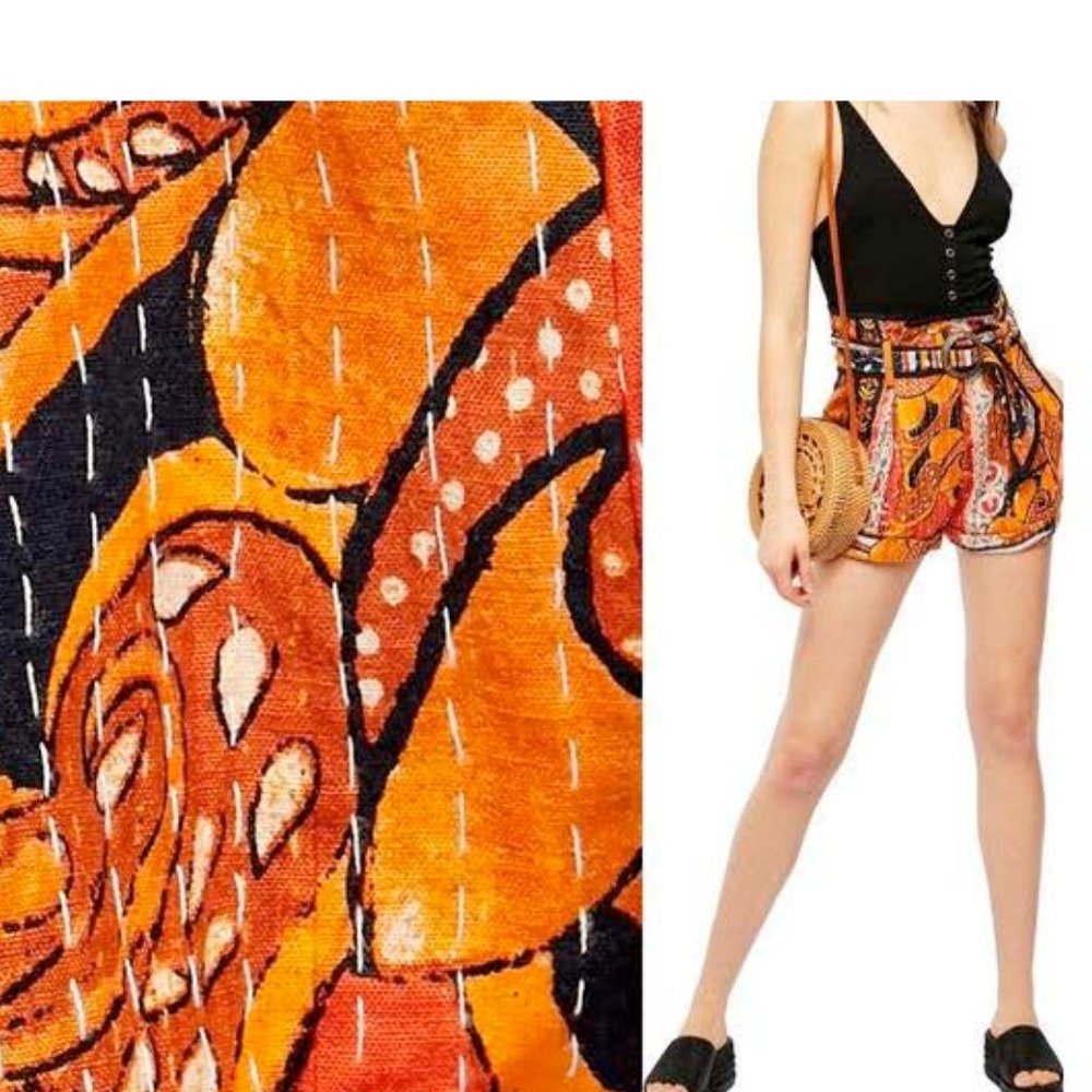 Free People dusty trails belted paper bag shorts